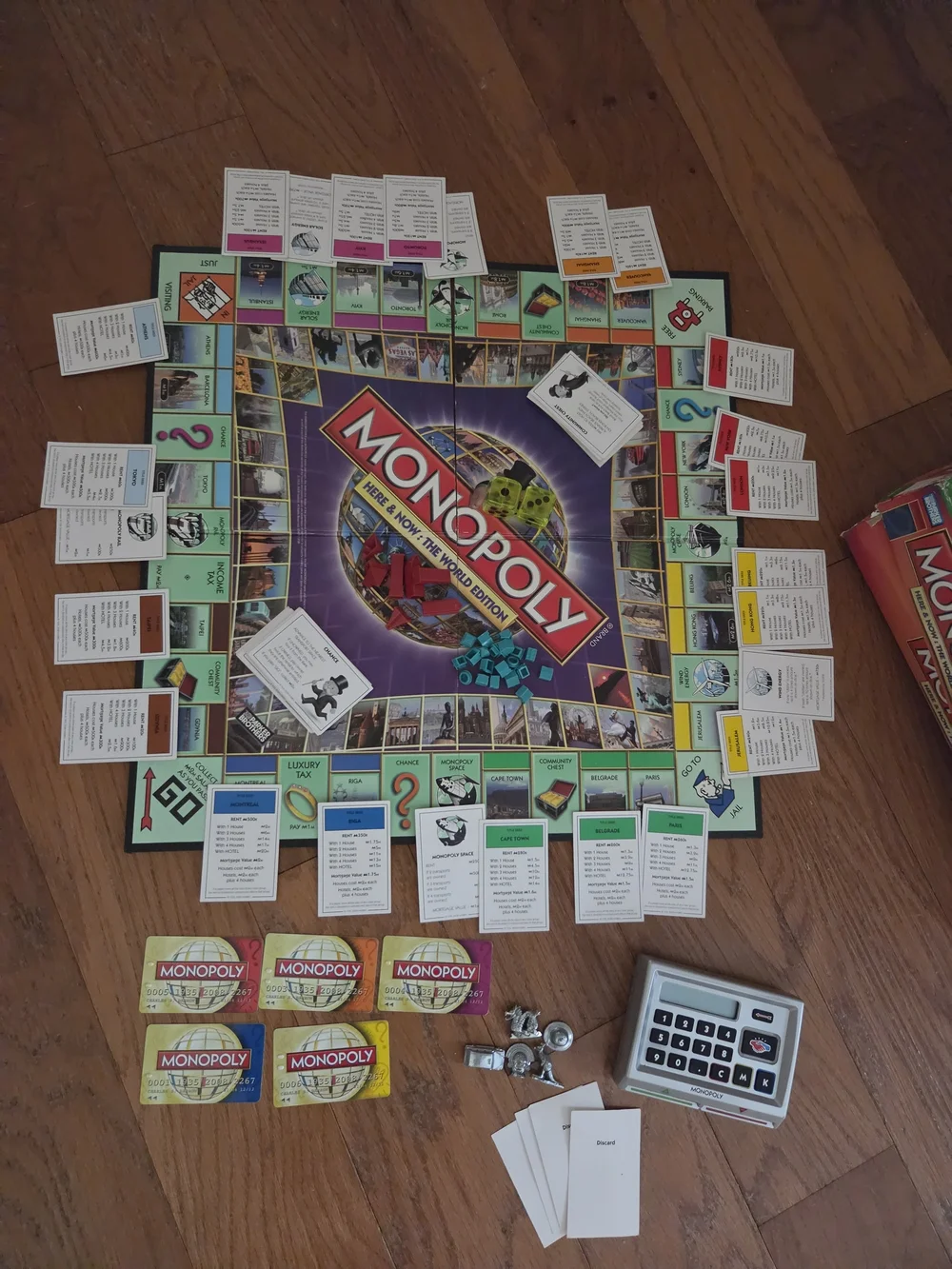 Monopoly Here & Now Edition Board Game - Hasbro - Green/Red/Blue